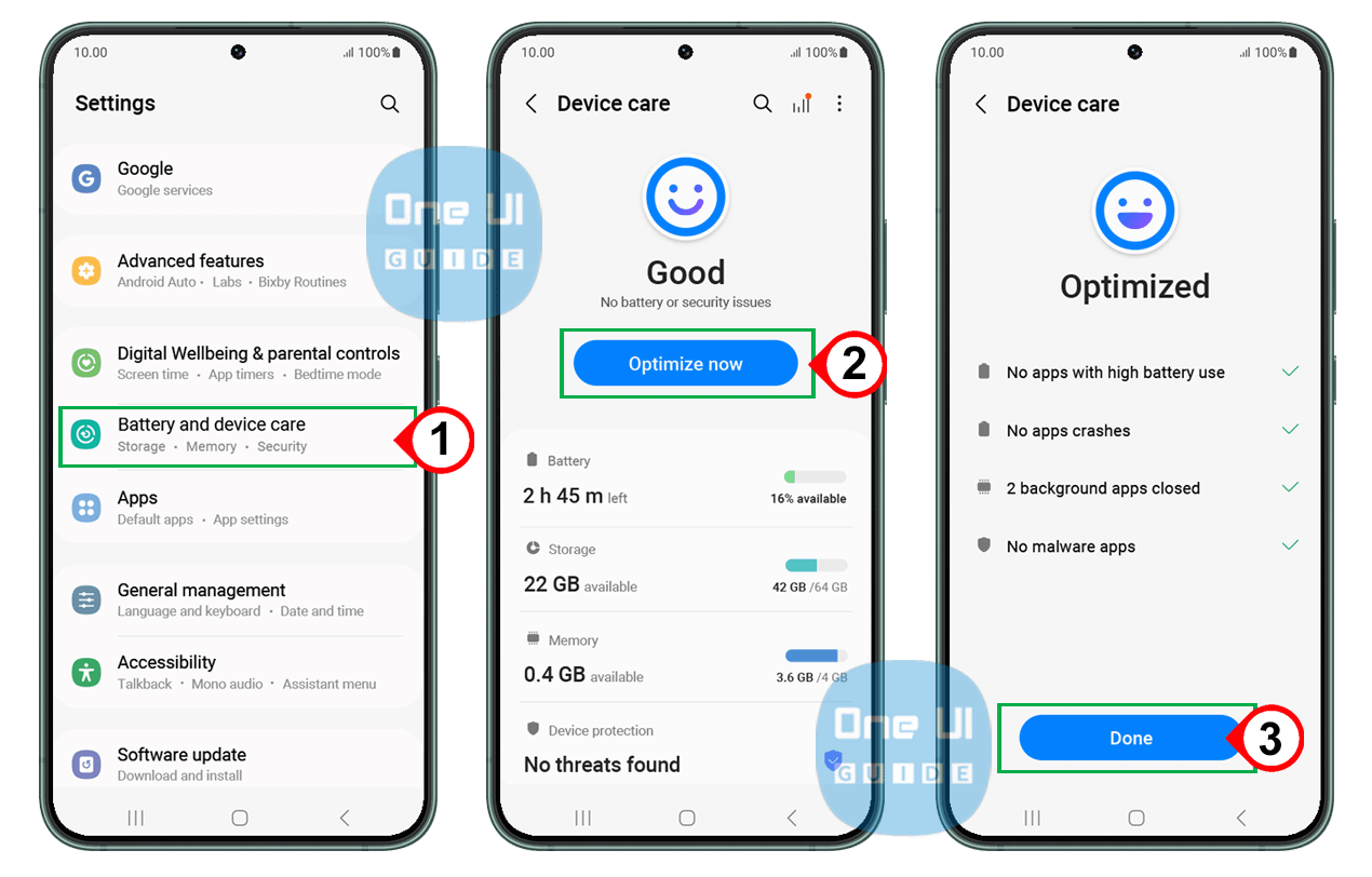 samsung device care