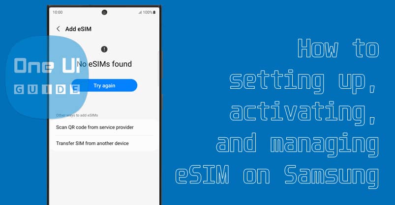 set up esim on samsung