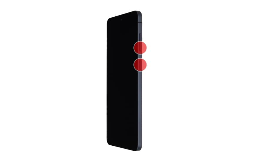 volume down + power button