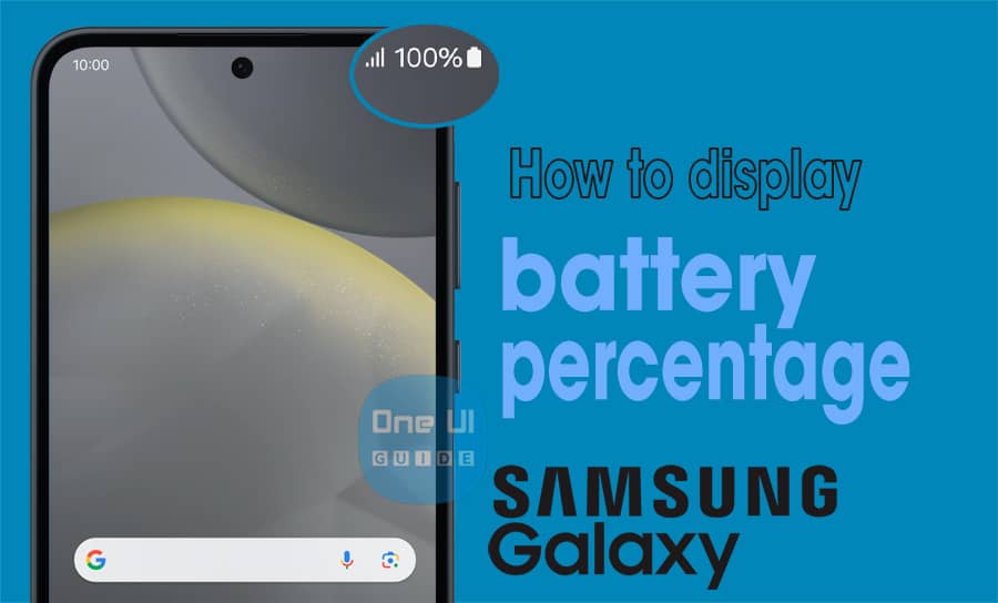 show battery percentage on samsung